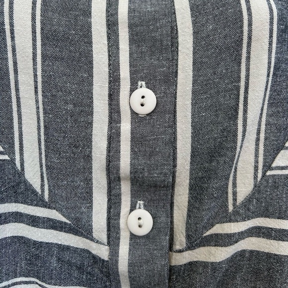 Cokluch striped Linen blend crop top, M, and shorts, L, set - Picture 6 of 13